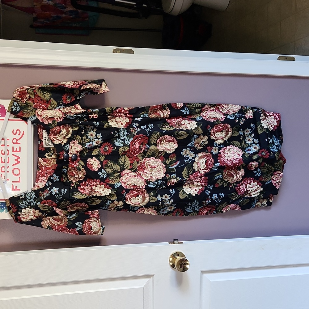 Collectif -Dolores Woodland Bloom Half Sleeve Dress